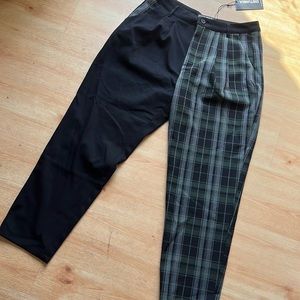 COPY - Disturbia checkmate high waist, tapered trouser, half n’ half split, boy…